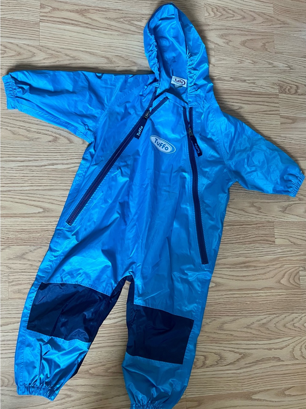 Tuffo Bright Blue Waterproof Kids Rain Suit with Hood size 2T
